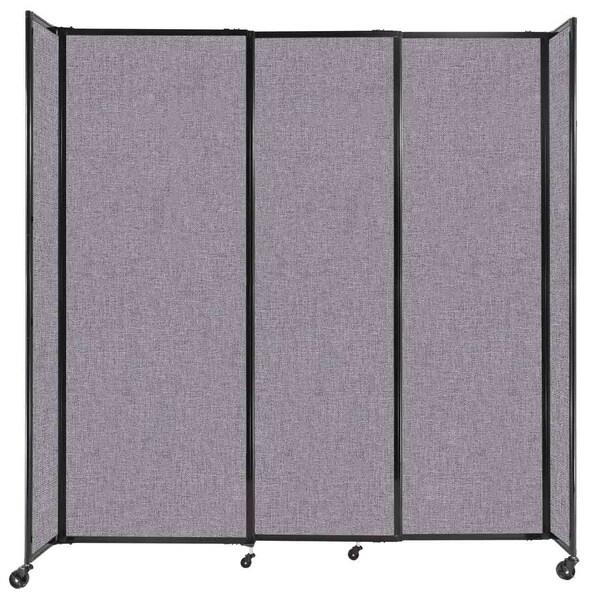 StraightWall Sliding Portable Partition 7'2" x 7'6" Cloud Gray Fabric